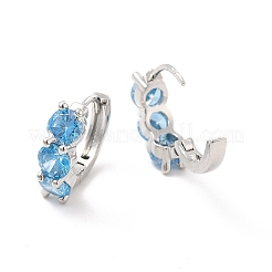 Cubic Zirconia Hoop Earrings&nbsp;EJEW-P213-16P-01