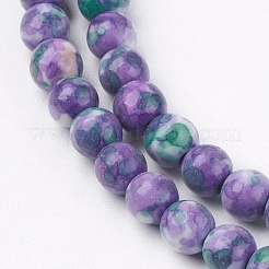 Synthetic Ocean White Jade Beads Strands&nbsp;G-L019-6mm-M