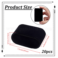 ベルベットの枕  時計枕  ブラック  73x43.5x35.5mm&nbsp;AJEW-WH0596-191