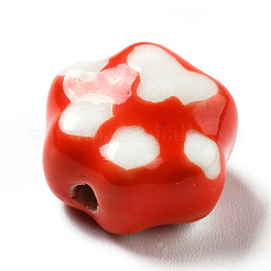 Handmade Printed Porcelain Beads&nbsp;X1-PORC-F005-02C