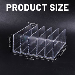 正方形のアクリル製ブックディスプレイスタンド  透明  127x128x55mm&nbsp;OFST-WH0004-037