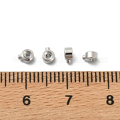 シェグレース真鍮製つぶし玉  コラム  カドミウムフリー＆ニッケルフリー＆鉛フリー  長持ちメッキ  プラチナメッキ  4x3x2mm  穴：0.8mm&nbsp;XGR0053P-63P