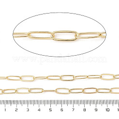 ラックメッキ楕円真鍮カーブチェーン  溶接されていない  スプールで  長持ちメッキ  カドミウムフリー＆鉛フリー  18KGP本金メッキ  14x5.5x0.8mm&nbsp;CHC-A010-01G-02