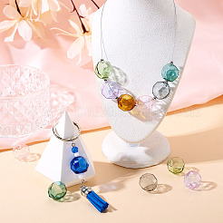 7Pcs 7 Colors Transparent Glass Beads&nbsp;GLAA-TA0002-90B