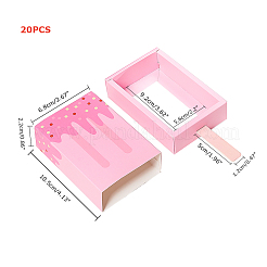 厚紙紙箱  アイスクリーム  ピンク  10.5x6.8x2.2cm&nbsp;LS-CON-PH0001-42B
