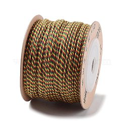 ポリエステルツイストコード  ラウンド  DIYのジュエリーには  ゴールド  1mm  約49.21ヤード（45m）/ロール&nbsp;OCOR-G015-01A-26