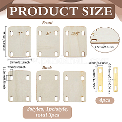 3Pcs Wooden Guitar Neck Shims&nbsp;AJEW-FG0007-90