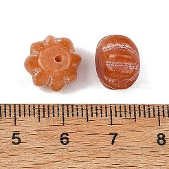 天然のレッドアベンチュリンの彫刻ビーズ  カボチャ  12x8mm  穴：1.4mm&nbsp;GG-CBA02C4-03D