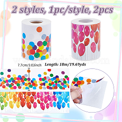 2Pcs 2 Colors Wavy Edge Sticker Classroom Decorations&nbsp;AJEW-NB0006-59