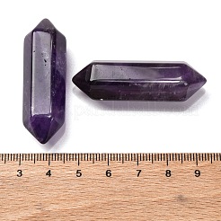 天然アメジストの両端ポイント  多面カット  44~48x14~15x14~15mm&nbsp;G-C153-01F