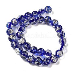 Handmade Dichroic Foil Glass Beads Strands&nbsp;DICH-U001-10B