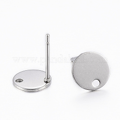 Non-Tarnish 201 Stainless Steel Stud Earring Findings&nbsp;STAS-K154-64P