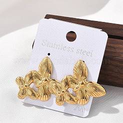 304 Stainless Steel Studs Earrings for Women&nbsp;LS-EJEW-K306-24G