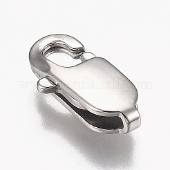 Tarnish Resistant 316 Surgical Stainless Steel Lobster Claw Clasps&nbsp;STAS-Z013-02C