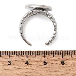 304ステンレススチールカフリング部品  ラウンドベゼルカップリングセッティング  ステンレス鋼色  15.5mm  18mm  トレイのサイズ：14mm&nbsp;STAS-P454-01D-P