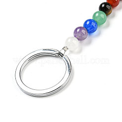 Natural Quartz Crystal Heart Pendant Keychain&nbsp;G-Z033-05P-01