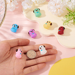 7Pcs 7 Colors Handmade Lampwork Enamel Beads&nbsp;LAMP-TA0001-76