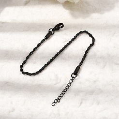 304 Stainless Steel Rope Chain Bracelets for Women&nbsp;BJEW-P395-01EB