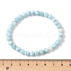Round Natural Hemimorphite Beaded Stretch Bracelets for Men Women&nbsp;BJEW-B136-01A