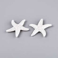 ABSプラスチックパール調ペンダント  ヒトデ  乳白色  48~48.5x45.5~46x9.5~10mm  穴：1.2mm  約101個/500g&nbsp;KY-T041-17
