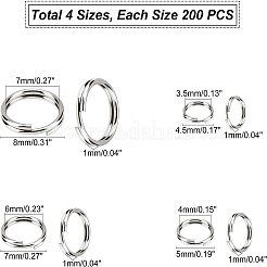 304 Stainless Steel Split Rings&nbsp;STAS-UN0006-83P