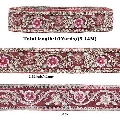 Polyester Embroidery Paillette Ribbon&nbsp;OCOR-WH20003-37D