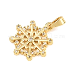 Brass Micro Pave Clear Cubic Zirconia Pendants&nbsp;CU-CBA9B49-02C-G