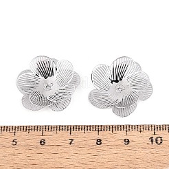 真鍮製ビーズキャップ  花  プラチナ  23~24x24x5mm  穴：0.9~1mm&nbsp;KK-N278-03P