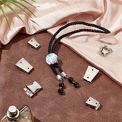 8Pcs 2 Styles Iron Bolo Tie Slider Clasp&nbsp;IFIN-PH0002-08