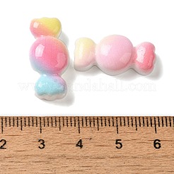 グラデーションカラー不透明樹脂デコデンカボション  キャンディ  ミックスカラー  22x10x8mm&nbsp;CRES-Z006-03