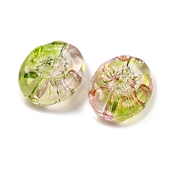 926個透明アクリルビーズ  フラットラウンド  黄緑  13.5x11x5mm  穴：1.6mm  約926個/500g&nbsp;LS-MACR-K359-23D