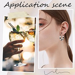 50Pcs 316L Surgical Stainless Steel Hoop Earring Findings&nbsp;STAS-SC0007-28