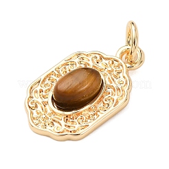Natural Tiger Eye Pendants&nbsp;KK-A279-15G