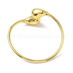 Rack Plating Brass Teardrop Open Cuff Bangles&nbsp;BJEW-Q347-01G-1
