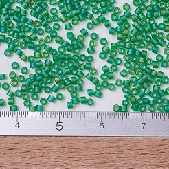 MIYUKIデリカビーズ  シリンダー  日本製シードビーズ  11/0  （db0858)つや消し透明緑色ab  1.3x1.6mm  穴：0.8mm  約2000PCS /ボトル  10 G /ボトル&nbsp;SEED-JP0008-DB0858