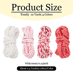10 Yards 4 Colors  Braided Flat Faux Suede Cord&nbsp;LW-TA0001-05