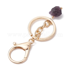 Rough Raw Natural Amethyst Nuggets Keychains&nbsp;KEYC-JKC01063