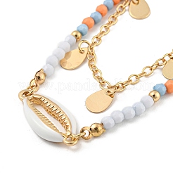 Stainless Steel Double Layer Necklaces&nbsp;KR9676