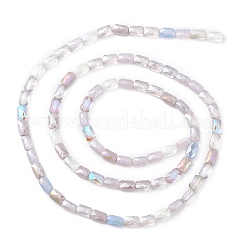 Gradient Color Electroplate Glass Bead Strands&nbsp;GLAA-E042-01B