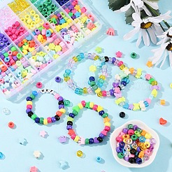 DIY Mixed Shapes Plastic Beads Bracelet Making Kits&nbsp;DIY-YW0011-06