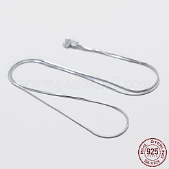 Anti-Tarnish Rhodium Plated 925 Sterling Silver Chain Necklaces&nbsp;STER-F039-11P