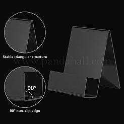 キッチンカウンター用アクリルブックスタンド6個  ブックホルダー  多機能ディスプレイスタンド  ブラック  75x103mm&nbsp;ODIS-SP0001-04A