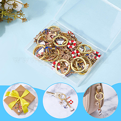 20Pcs Alloy Enamel Pendant Keychain&nbsp;KEYC-SC00032