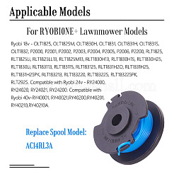 2個 AC14RL3A ストリングトリマー交換用スプールライン、Ryobi One+ 24V用  18V  40Vトリマー  ブラック  0.065インチ  11フィート/個;&nbsp;FIND-TAC0011-128A