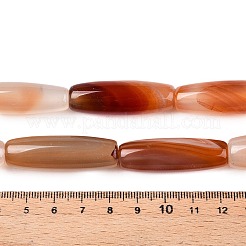 天然石瑪瑙ビーズ連売り  ライス  桃パフ  39.5~41x11~15mm  穴：3mm  約10個/連  15.35~16''（39~40センチメートル）&nbsp;G-T138-230I