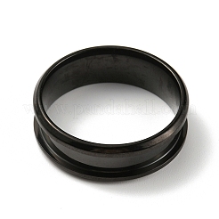 201 Stainless Steel Grooved Finger Ring Settings&nbsp;RJEW-WH0010-08E-EB-1