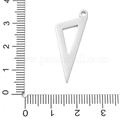 304ステンレスペンダント  セットスクエアチャーム  艶出し  ステンレス鋼色  32x14x1.5mm  穴：1.9mm&nbsp;SA-CBAE115-13A-P