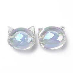 UV Plating Rainbow Iridescent Acrylic Beads&nbsp;OACR-H015-05F