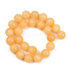 天然石トパーズ翡翠ビーズ連売り  ラウンド  16mm  穴：1.4mm  約25個/連  15.75''（40センチメートル）&nbsp;G-F792-C05-04