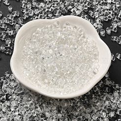 ガラスシードビーズ  ピーナッツ  透明  5.5~6x3~3.5x3mm  穴：1~1.2mm  約4000個/ポンド&nbsp;SEED-K009-08A-16
